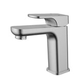 Eden  Round Cornered Rectangle Handle Basin Mixer Brushed Nickel  Lead Free Brushed Nickel