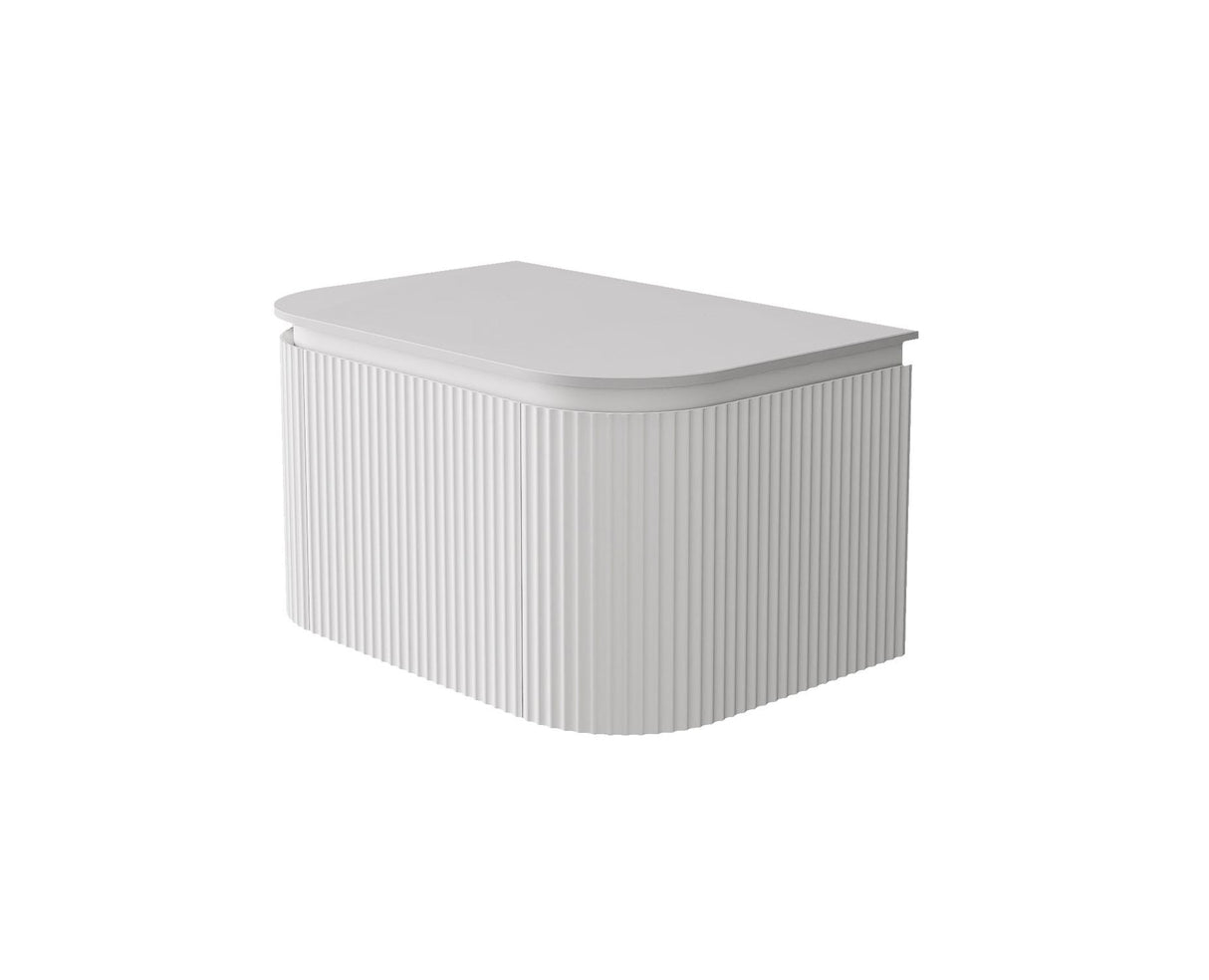 VITO NOOSA Fluted Curved Vanity With Side Drawers 590*493*470mm (NOS600W-MW) — detail 5