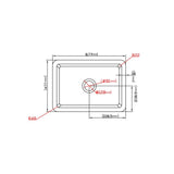 Camden Fireclay Square insert/undermound sinks 677*470*282mm (FCND677GW/MB) — detail 9