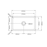 Camden Fireclay Square insert/undermound sinks 810*480*255mm (FCND810GW/MB) — detail 8