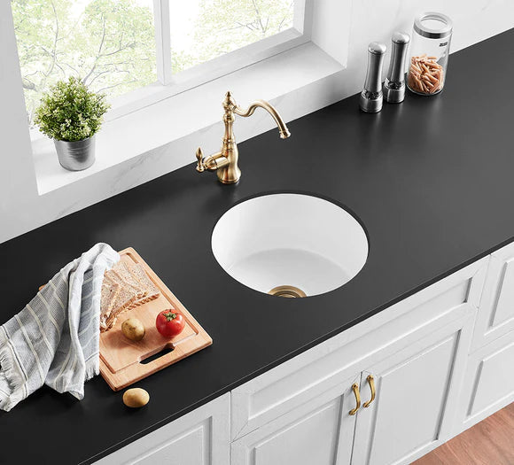 Camden Fireclay round insert/undermound sinks 470*228mm (FCND470GW/MB) — detail 6