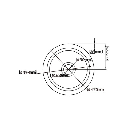 Camden Fireclay round insert/undermound sinks 470*228mm (FCND470GW/MB) — detail 7