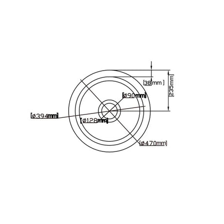 Camden Fireclay round insert/undermound sinks 470*228mm (FCND470GW/MB) — detail 7