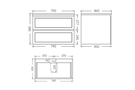 Fremantle Wall-Hung PVC Vanity FM750WH — detail 5