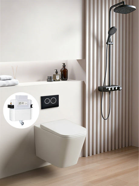 Qubist  R&amp;T inwall floor toilet suite G30032/G3005+ KDK103