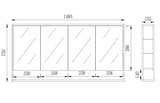 Gallio Shaving Cabinet 600/750/900/1200/1500 GALSV600/750/900/1200/1500-CO/PO — detail 12