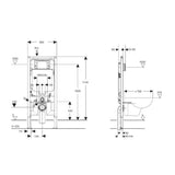 Avery Geberit inwall wall hung toilet suite (Geberit Sigma 8- F/Kappa- F+KDK302-B) — detail 7