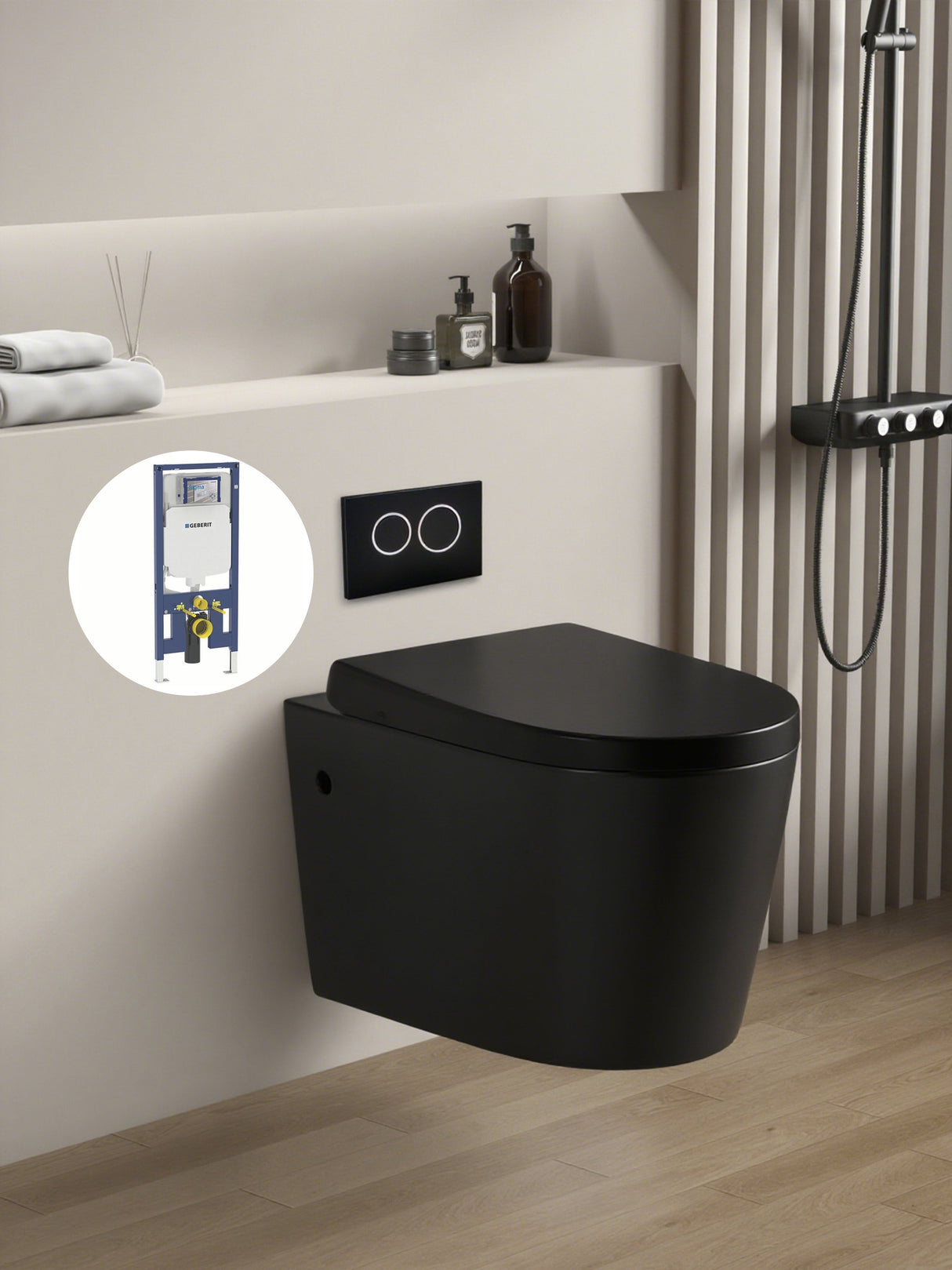 Avery Geberit inwall wall hung toilet suite (Geberit Sigma 8- F/Kappa- F+KDK302-B) — detail 10