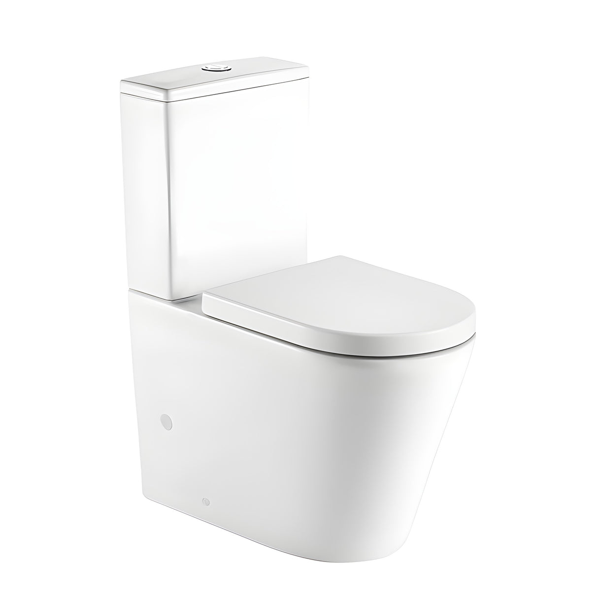 Hali Rimless Wall Faced Toilet Suite Chrome