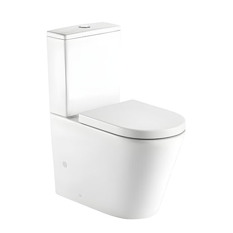 Hali Rimless Wall Faced Toilet Suite Chrome