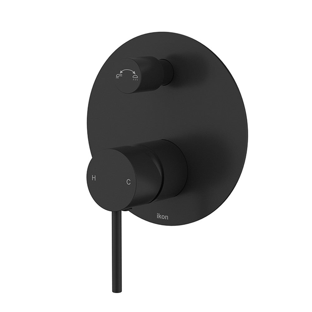 Hali Wall Mixer Diverter Matt Black Matt Black