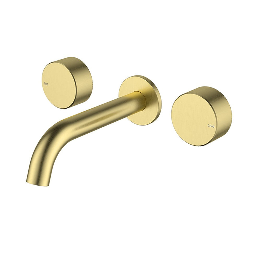 Hali 1/4 Turn C/D Wall Basin Set  Brushed Gold Brushed Gold