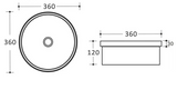 PIS3636MW Insert Basin – Matt White(Round: 360*360*120mm) — detail 2