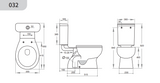 Dingo KDK032  Closed Couple Toilet Suite — detail 3