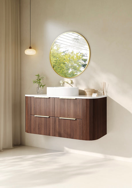 Vito Artis-D Wall-Hung PVC Curved Vanity with Soft-Close Drawers 600/750/900/1200/1500 — detail 4