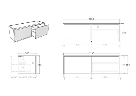 Bellevue Wall-Hung PVC Fluted Vanity Bellevue K123RW — detail 4