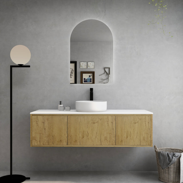 Bellevue Wall-Hung PVC Fluted Vanity K155W