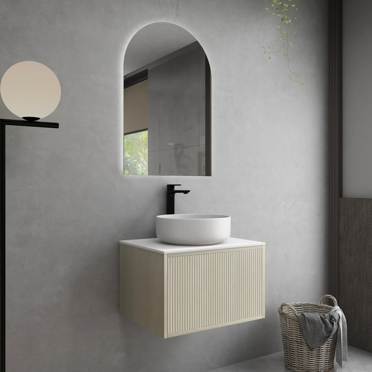 Bellevue Wall-Hung PVC Fluted Vanity K63W — detail 2