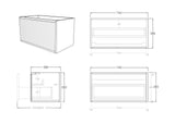 Bellevue Wall-Hung PVC Fluted Vanity Bellevue K73W — detail 4