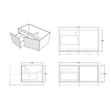 Bellevue Wall-Hung PVC Fluted Vanity K95LW — detail 4