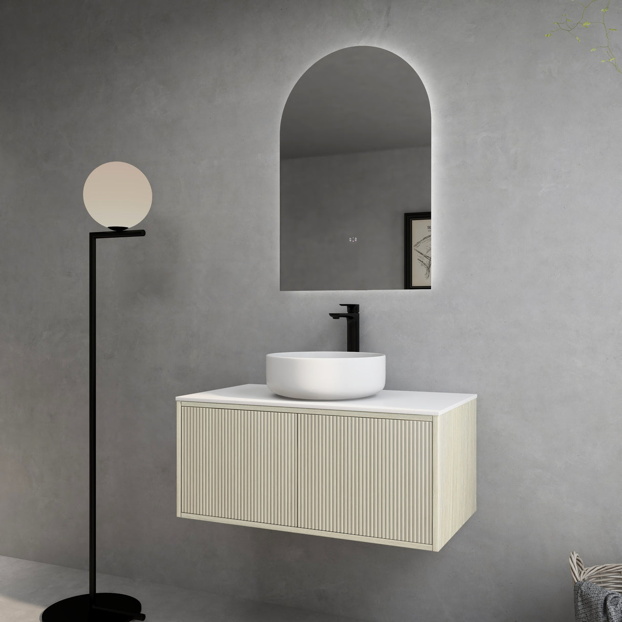 Bellevue Wall-Hung PVC Fluted Vanity K95LW — detail 3