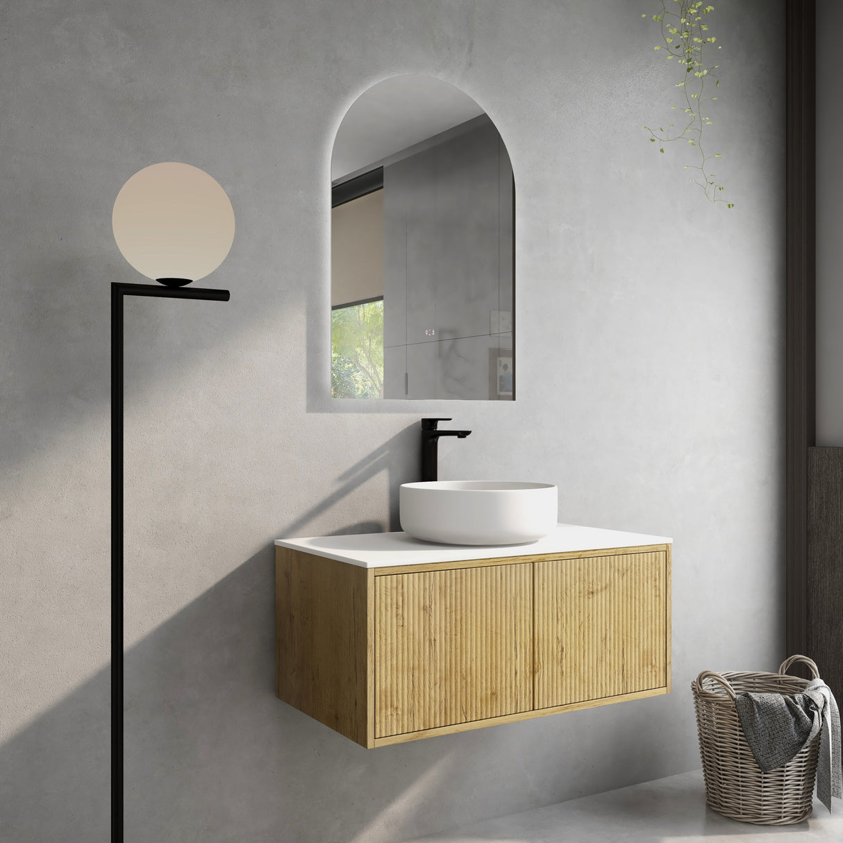Bellevue Wall-Hung PVC Fluted Vanity K95LW — detail 2