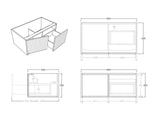 Bellevue Wall-Hung PVC Fluted Vanity K95RW — detail 4
