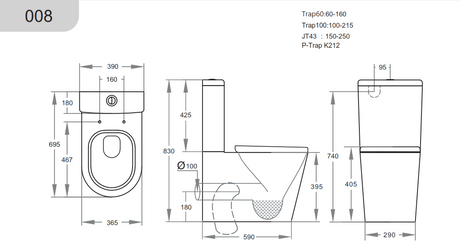 Kasey KDK008 Toilet Suite — detail 2