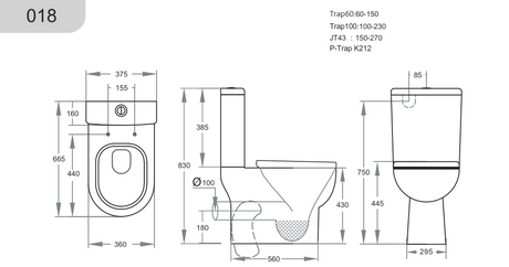 Bela KDK018 Skew Toilet Suite — detail 2