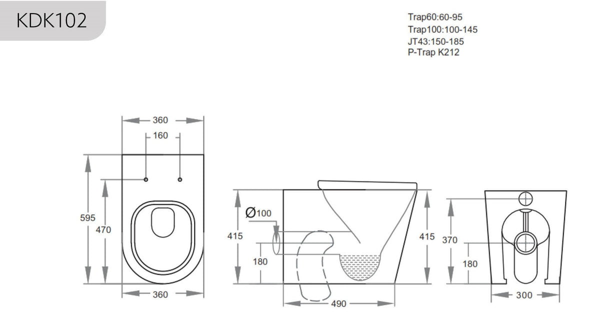 Avery R&amp;T In Wall Floor Toilet Suite G30032/G3005+ KDK102 — detail 7