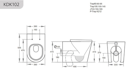 Avery R&amp;T In Wall Floor Toilet Suite G30032/G3005+ KDK102 — detail 7