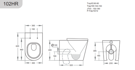 KDK102HR Avis Rimless Extra Height Wall Faced Floor Pan — detail 3