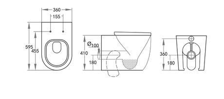 Veda R&amp;T In Wall Floor Toilet Suite G30032/G3005+ KDK105T — detail 3