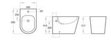 Velora BTW Bidet 590*365*410mm V202 — detail 2