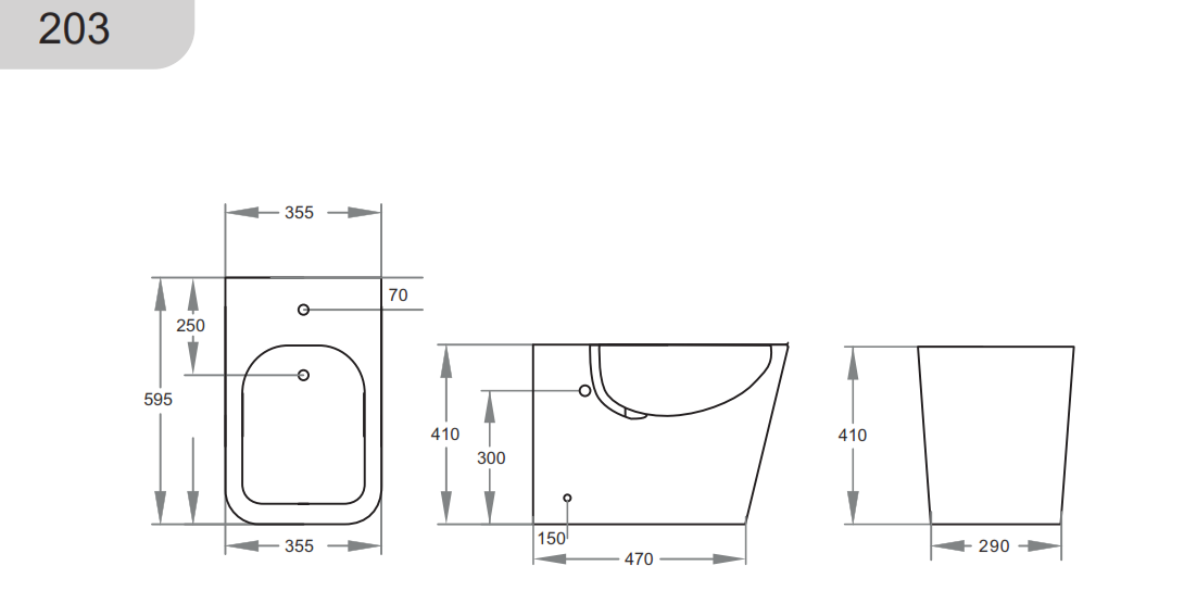 KDK203 Qubist Bidet — detail 2