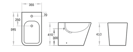 Qubist BTW Bidet 595*355*410mm KDK203 — detail 2