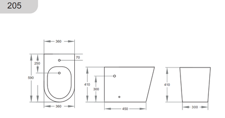 KDK205  Veda BTW Bidet — detail 2