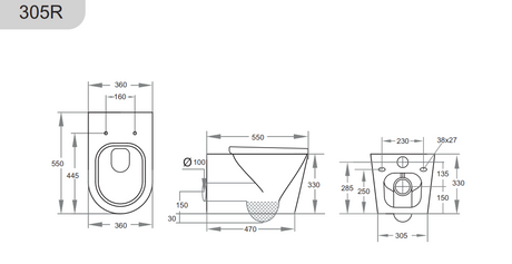 Veda Geberita In Wall Toilet Suite (Geberit Sigma 8- F+KDK305R) — detail 3