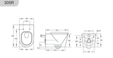 KDK305R Veda Rimless Wall Hung Pan — detail 2