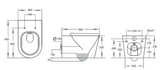 Aqualis Rimless Wall Hung Pan Dual Flush 585*360*455mm V305R — detail 4