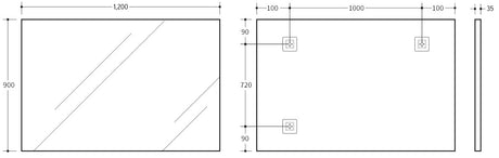 Vetra Aluminum Framed Mirror 5mm Copper Free with Safety Film 450/600/750/900/1200 VSFM4560/6075/7575/9075/129... — detail 10