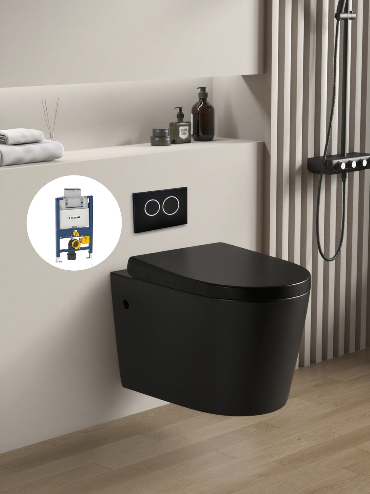 Avery Geberit inwall wall hung toilet suite (Geberit Sigma 8- F/Kappa- F+KDK302-B) — detail 11
