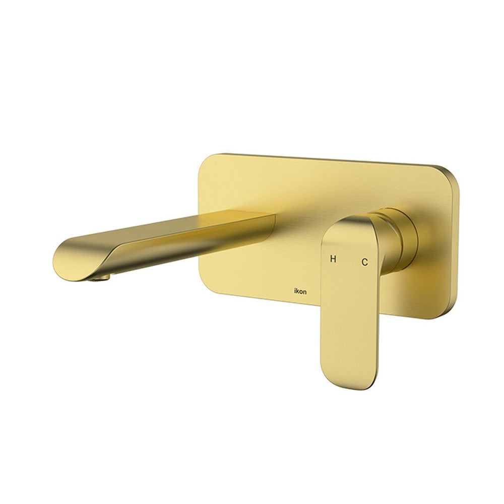Kara Wall Basin Mixer  Brushed Gold Lead Free Brushed Gold