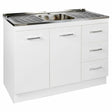 PVC Kitchenette Cabinet (KM-Cab) with Stainless Steel Sink (BK446D)1180*485*900mm