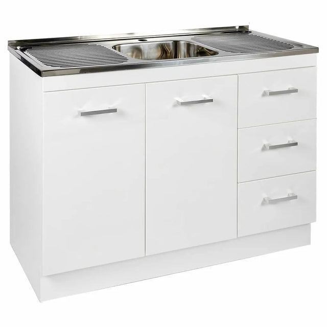 PVC Kitchenette Cabinet (KM-Cab) with Stainless Steel Sink (BK446D)1180*485*900mm