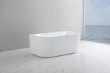 BGV-1500 Back to Wall Oval Free Standing Bathtub