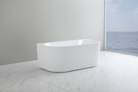 BGV-1500 Back to Wall Oval Free Standing Bathtub