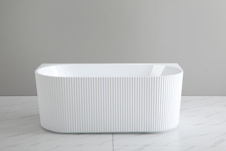BGV-1500 Back to Wall Oval Free Standing Bathtub — detail 2