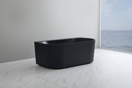 BGV-1700 Back to Wall Oval Free Standing Bathtub