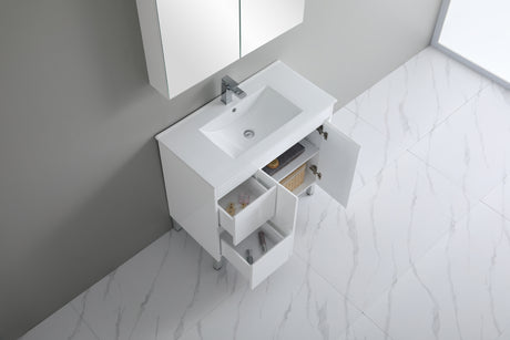 Polar Ensuite Free-Standing PVC Vanity P93LLG — detail 3